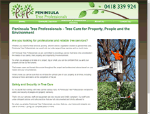 Tablet Screenshot of peninsulatrees.com.au